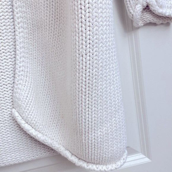 Gap 100% cotton cardigan Women’s L heavy weight knit warm open front long line - Picture 3 of 5